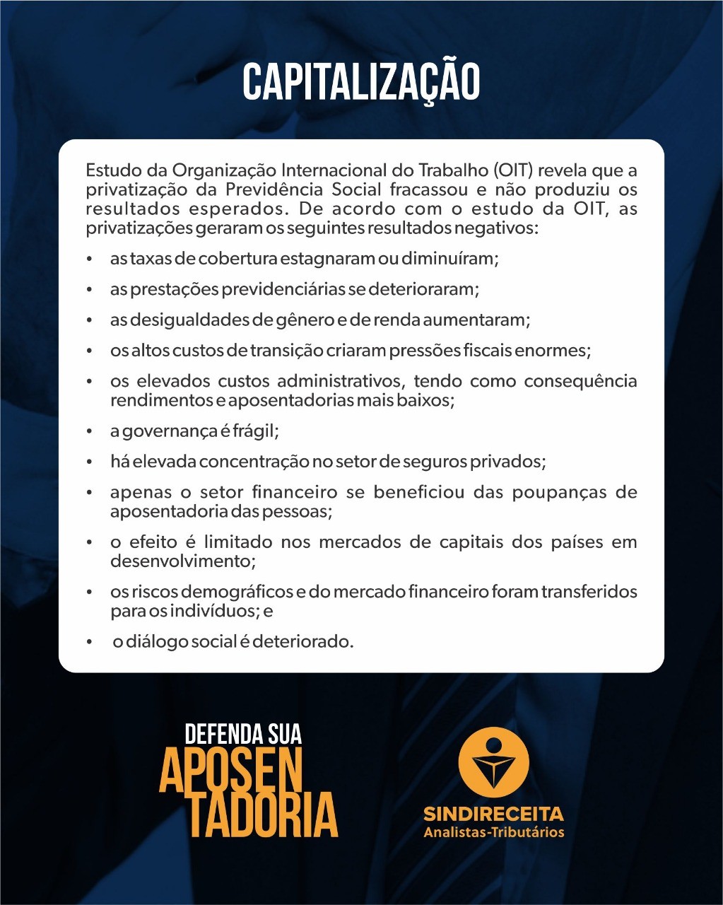 CAPITALIZA O DEFENDA SUA APOSENTADORIA SINDIRECEITA
